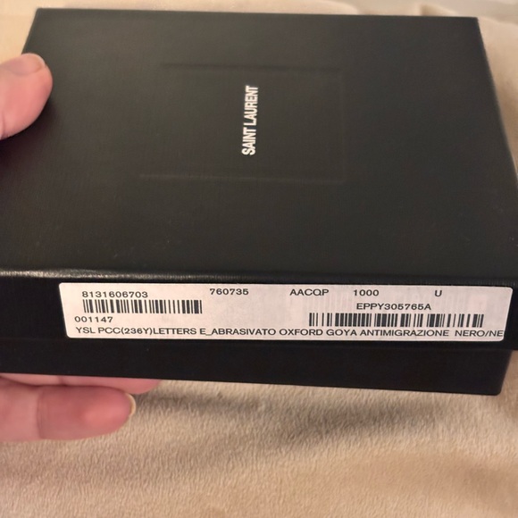 Saint Laurent Black Patent Leather Small Compact Card Holder Wallet W/ COA NWT - Picture 15 of 15